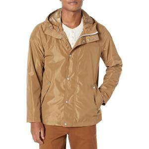 Cole Haan Signature Men’s Hooded Rain Jacket(Khaki)