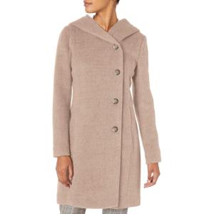 Cole Haan Women’s Alpaca Blend Dropped Shoulder Coat(Bone)