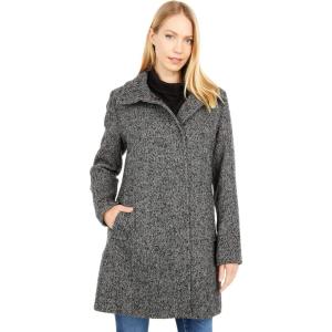 Cole Haan Women’s Alpaca Blend Dropped Shoulder Coat(Charcoal)