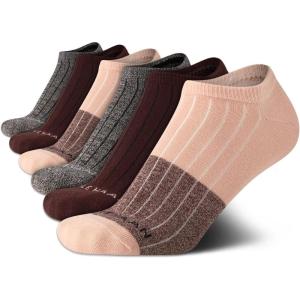 Cole Haan Womens Athletic Socks – Performance Cushion No Show Socks (6 Pack)(Rose Assorted)