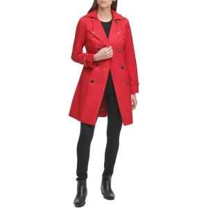 Cole Haan Women’s Double Breasted Trench Coat(Red)