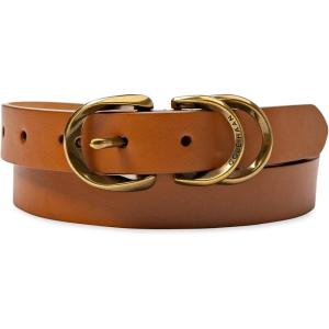 Cole Haan Women’s Metal Loop Skinny Dress Belt(Tan)