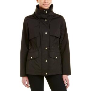 Cole Haan Women’s Short Packable Rain Jacket(Black)