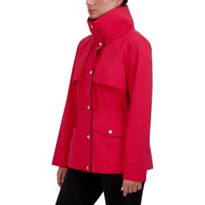 Cole Haan Women’s Short Packable Rain Jacket(Red)