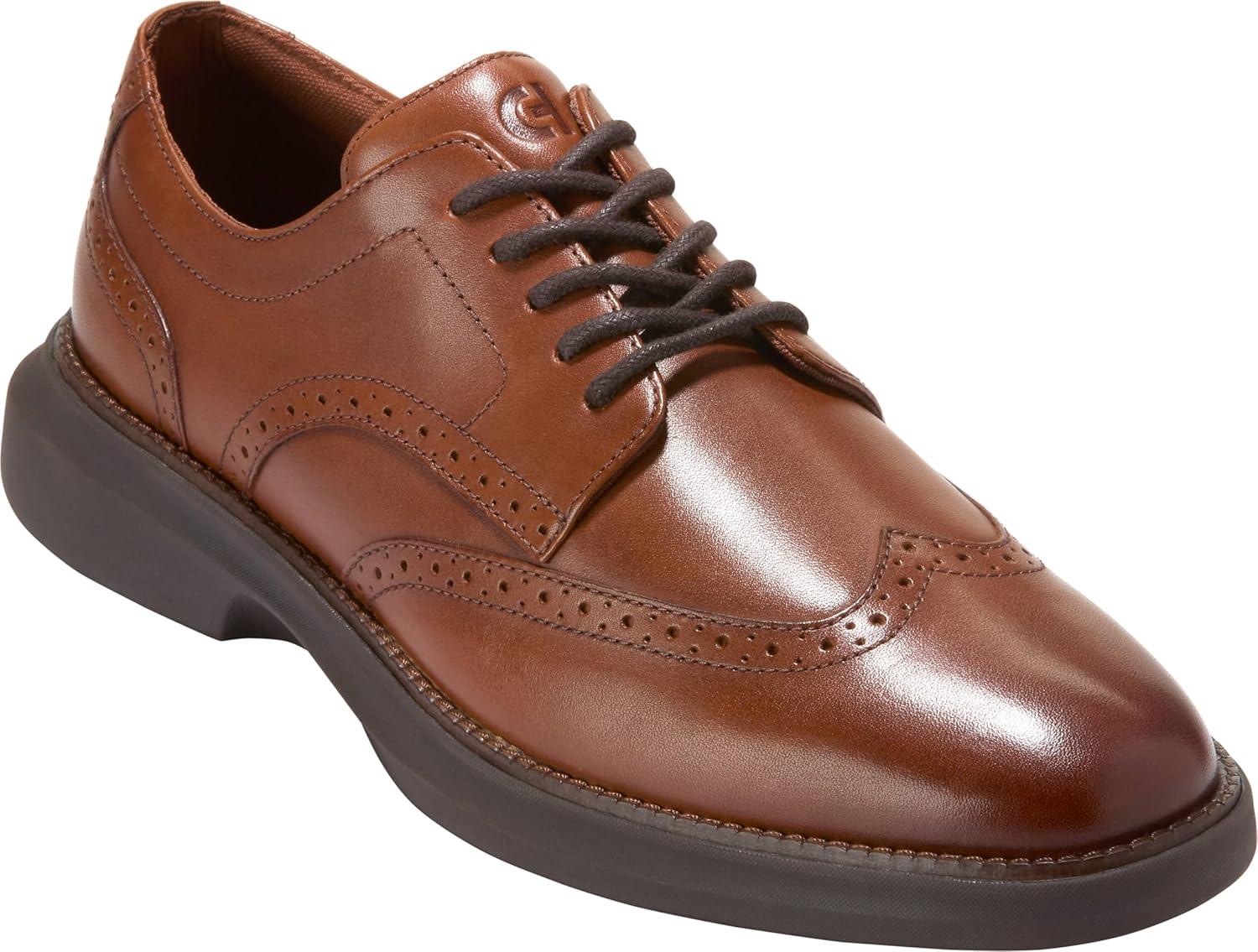imageCole Haan Mens Grand Shadowlite Wingtip OxfordBritish TanJava