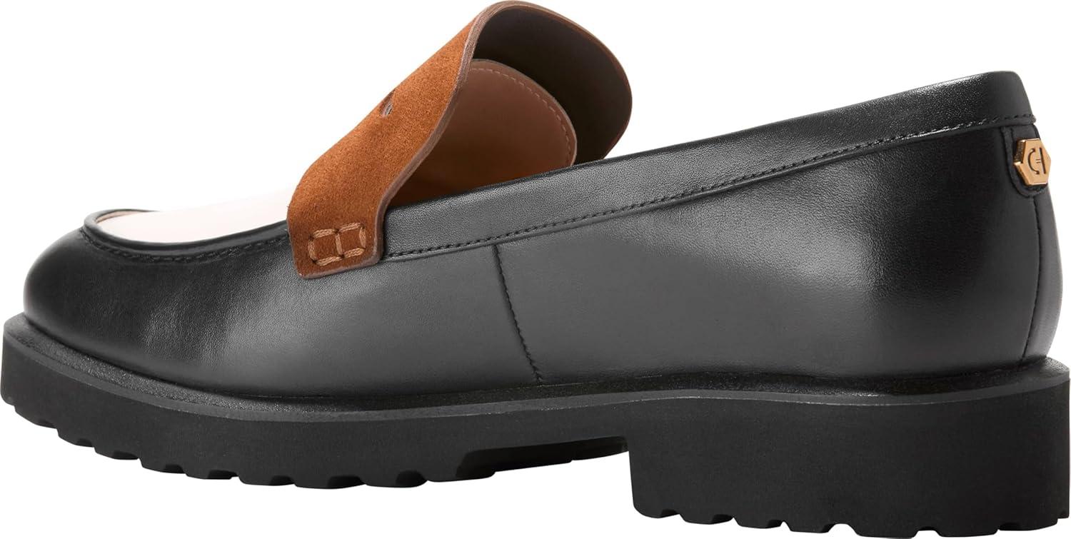 imageCole Haan Womens Gwendolyn Penny LoafersBlckIvryTob Sde