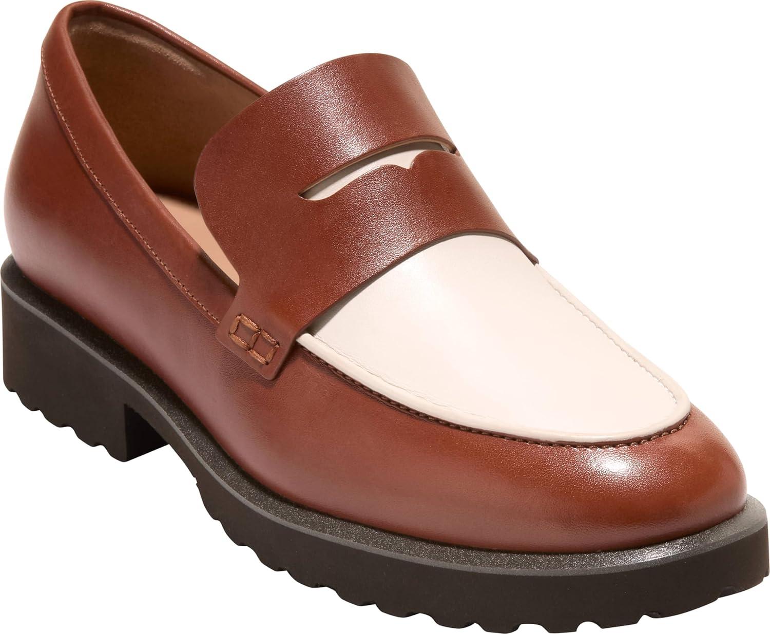 imageCole Haan Womens Gwendolyn Penny LoafersDk CuoioIvry Lthr