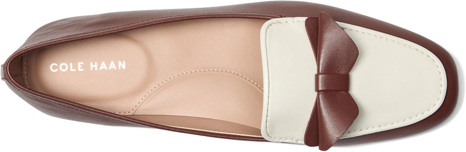 imageCole Haan Womens Payson Soft Bow LoafersDk CuoioIvory