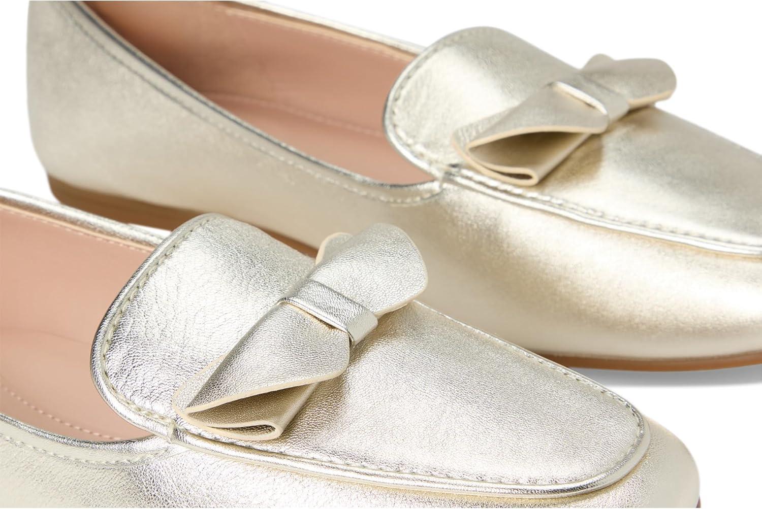 imageCole Haan Womens Payson Soft Bow LoafersSoft Gold Lthr