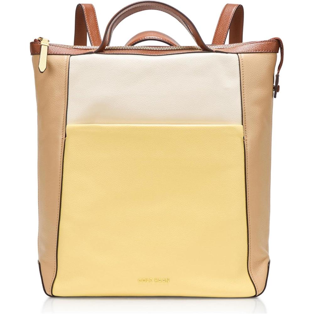 imageCole Haan Convertible Backpack New British TanPale Banana  Ivory  British Tan  Soft Buff
