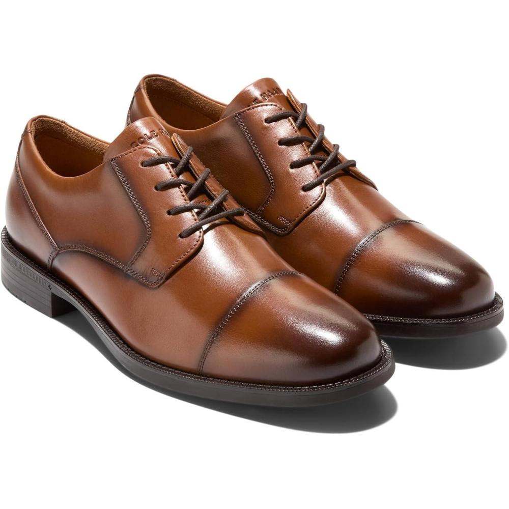 imageCole Haan Mens Bedford Cap Toe OxfordsBritish Tan