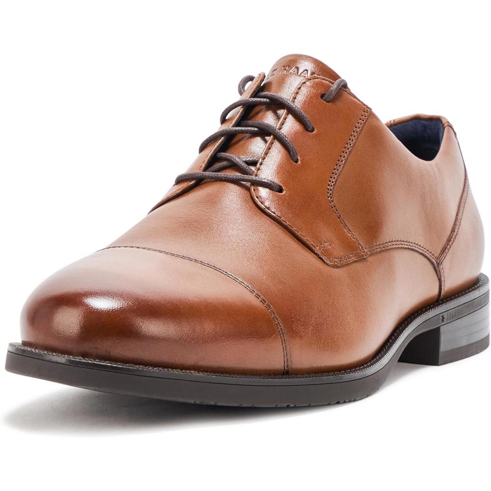 imageCole Haan Mens Bedford Cap Toe OxfordsBritish TanJava