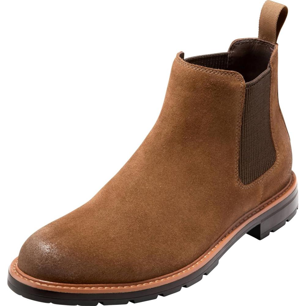 imageCole Haan Mens Chamberlin Grand Chelsea BootsSpiced Brown Suede