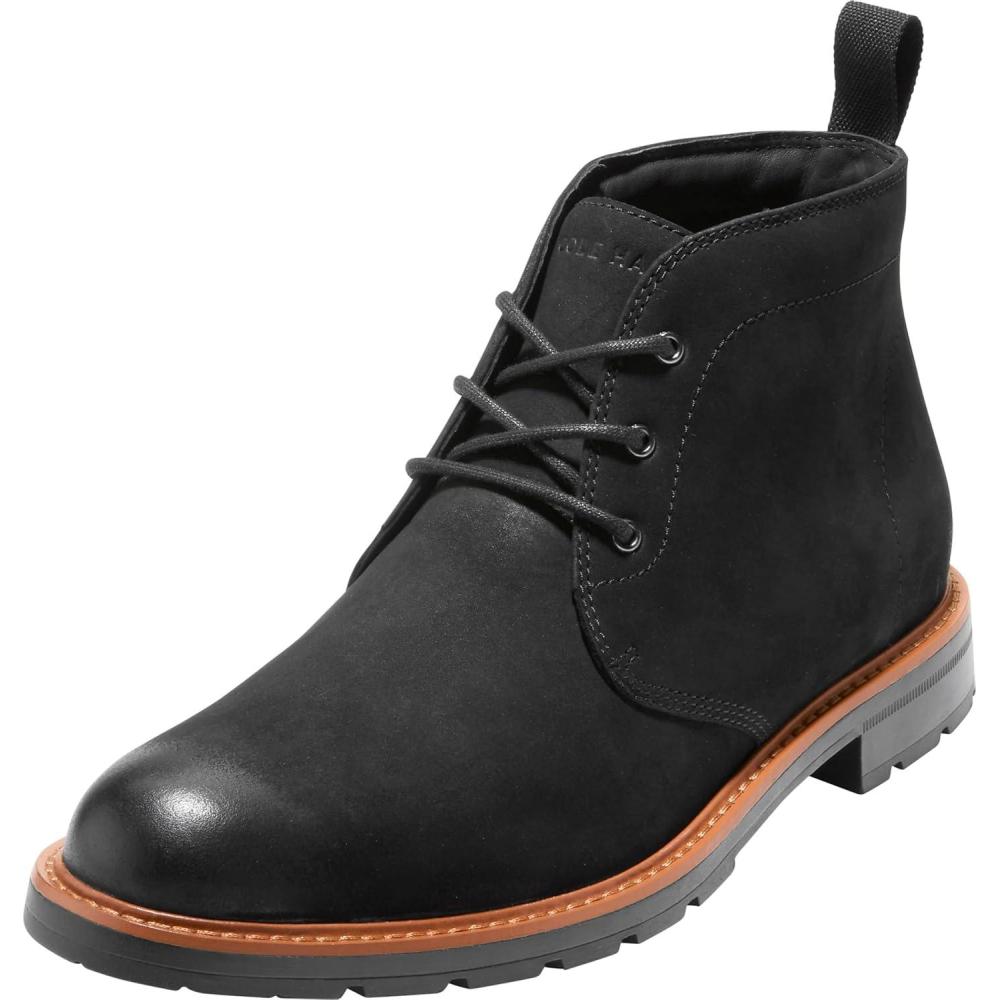 imageCole Haan Mens Chamberlin Grand Chukka BootsBlack NbkBlack Wr