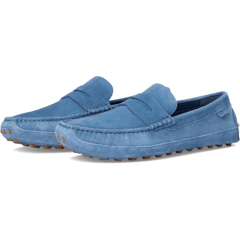 imageCole Haan Mens Davies Grand Penny Driving Style LoaferBlue SuedeGum