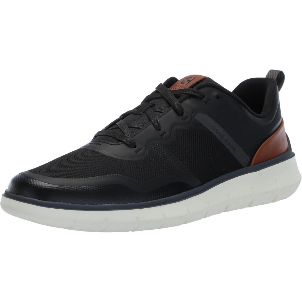imageCole Haan Mens Generation Zerogrand Txt SneakerBlkBrit TanIvry
