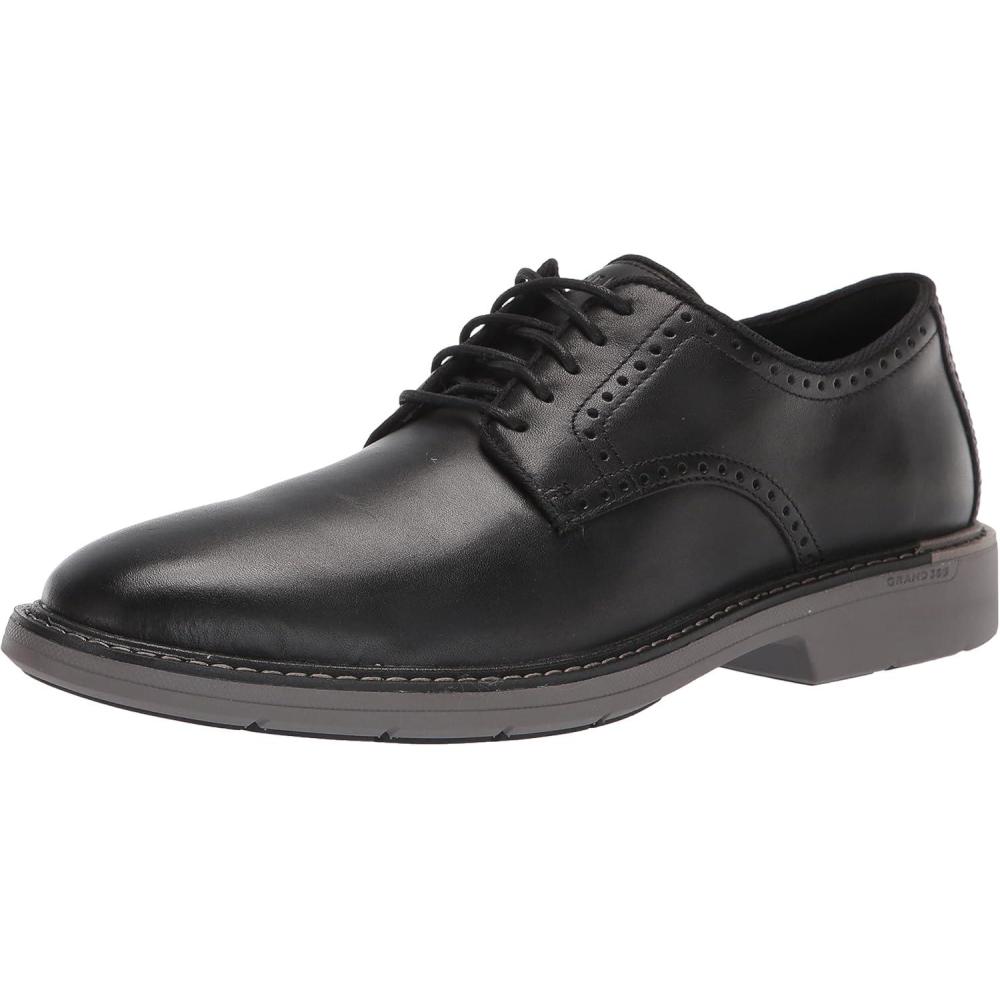 imageCole Haan Mens GoTo Plain Toe OxfordBlackGray Midsole