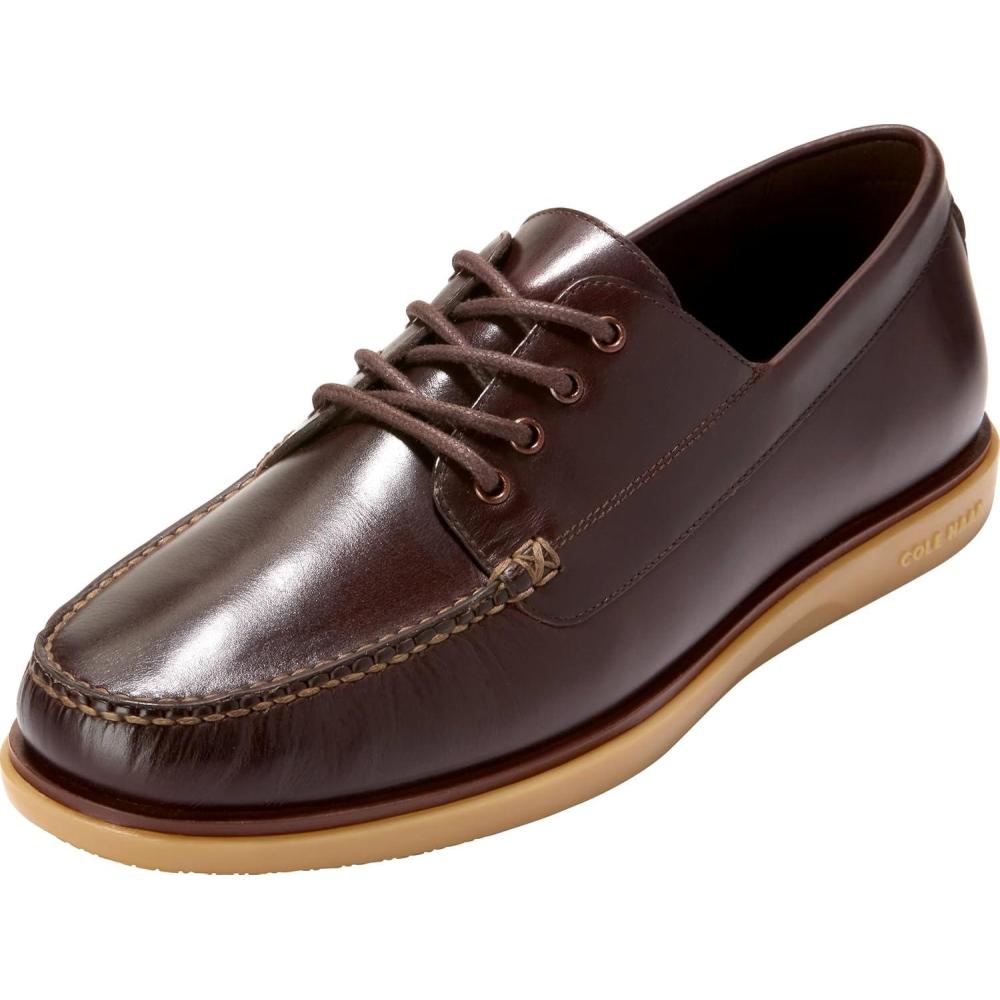 imageCole Haan Mens Grand 4Eye LoafersDk Choco NbkMdgum