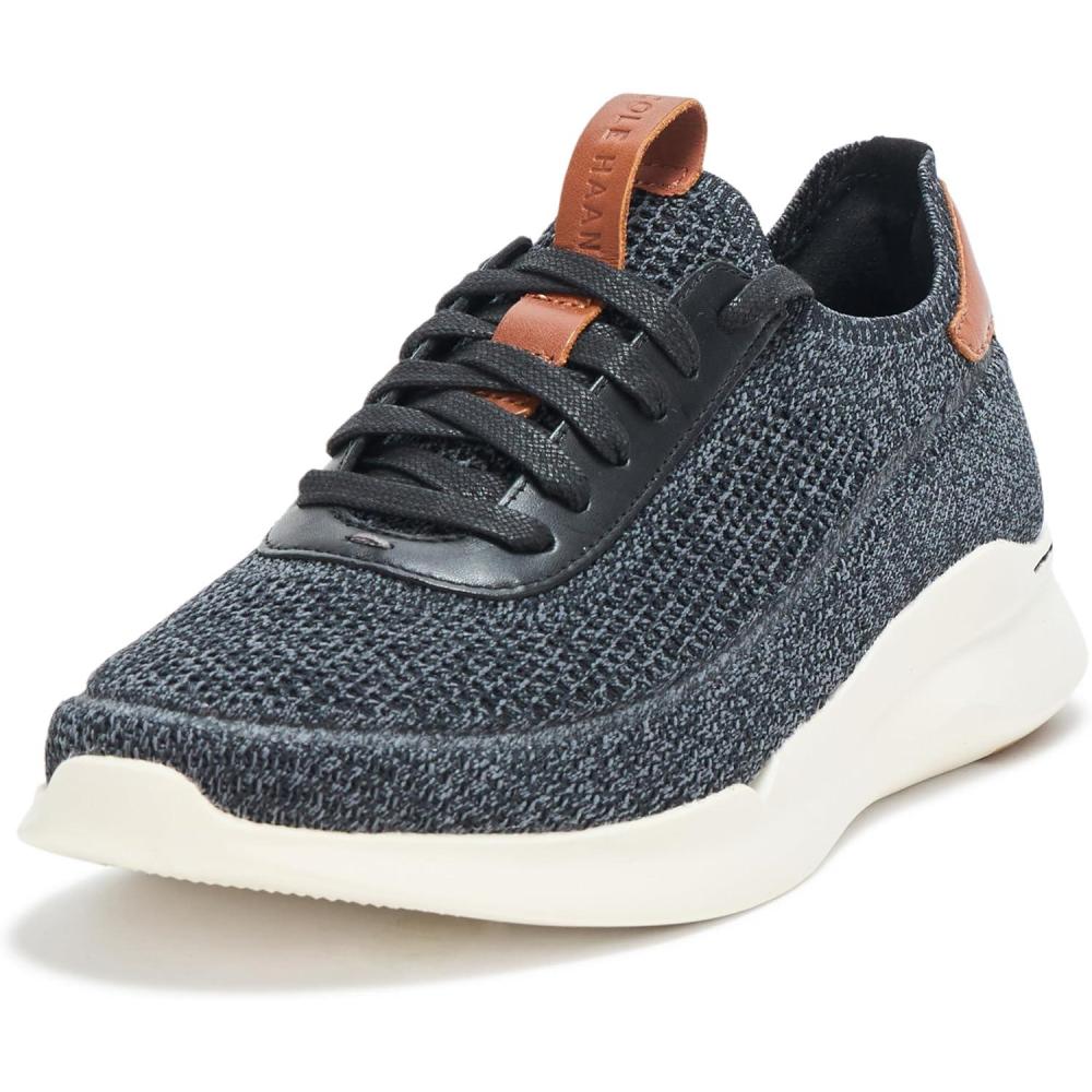 imageCole Haan Mens Grand Crosscourt Stitchlite Runox SneakersBlkBrtsh TnIvry