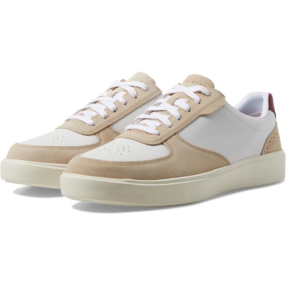 imageCole Haan Mens Grand Crosscourt Transition SneakerOptic WhiteCabernetEgretOxford Tan