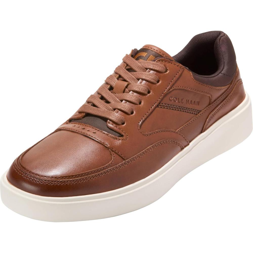 imageCole Haan Mens Grand Crosscourt Traveler Setshot SneakersBrtsh TanDk Choco