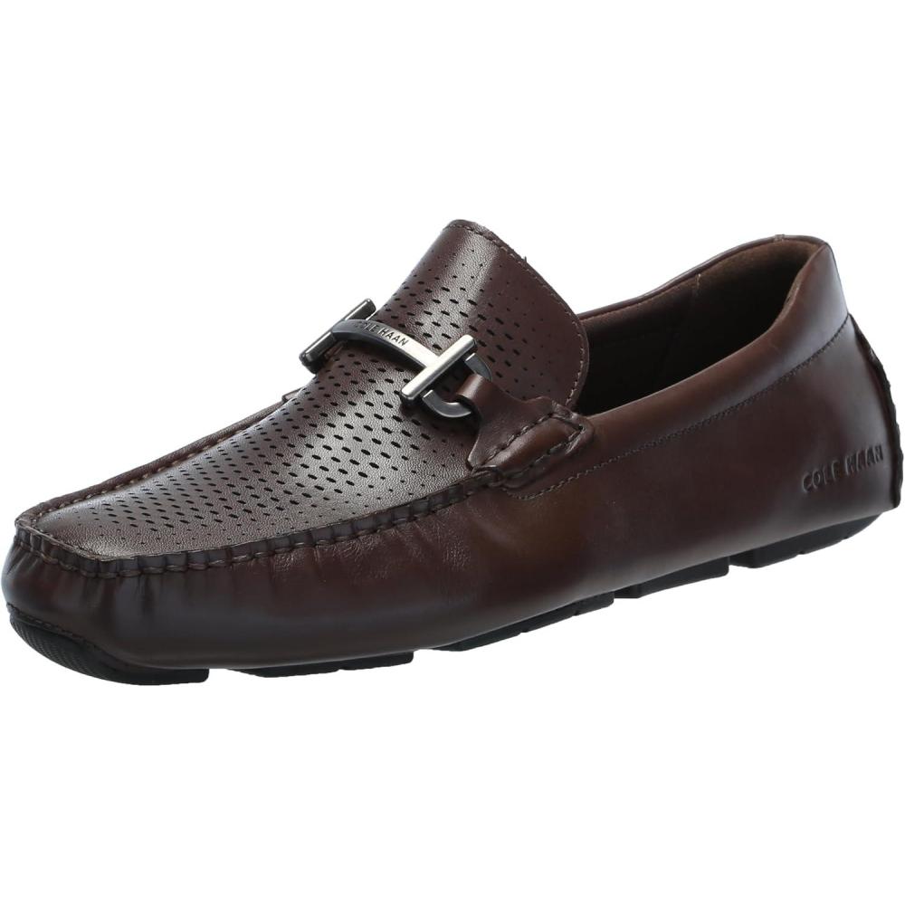 imageCole Haan Mens Grand Laser Bit Driver Driving Style LoaferCh LavaBlk Walnut