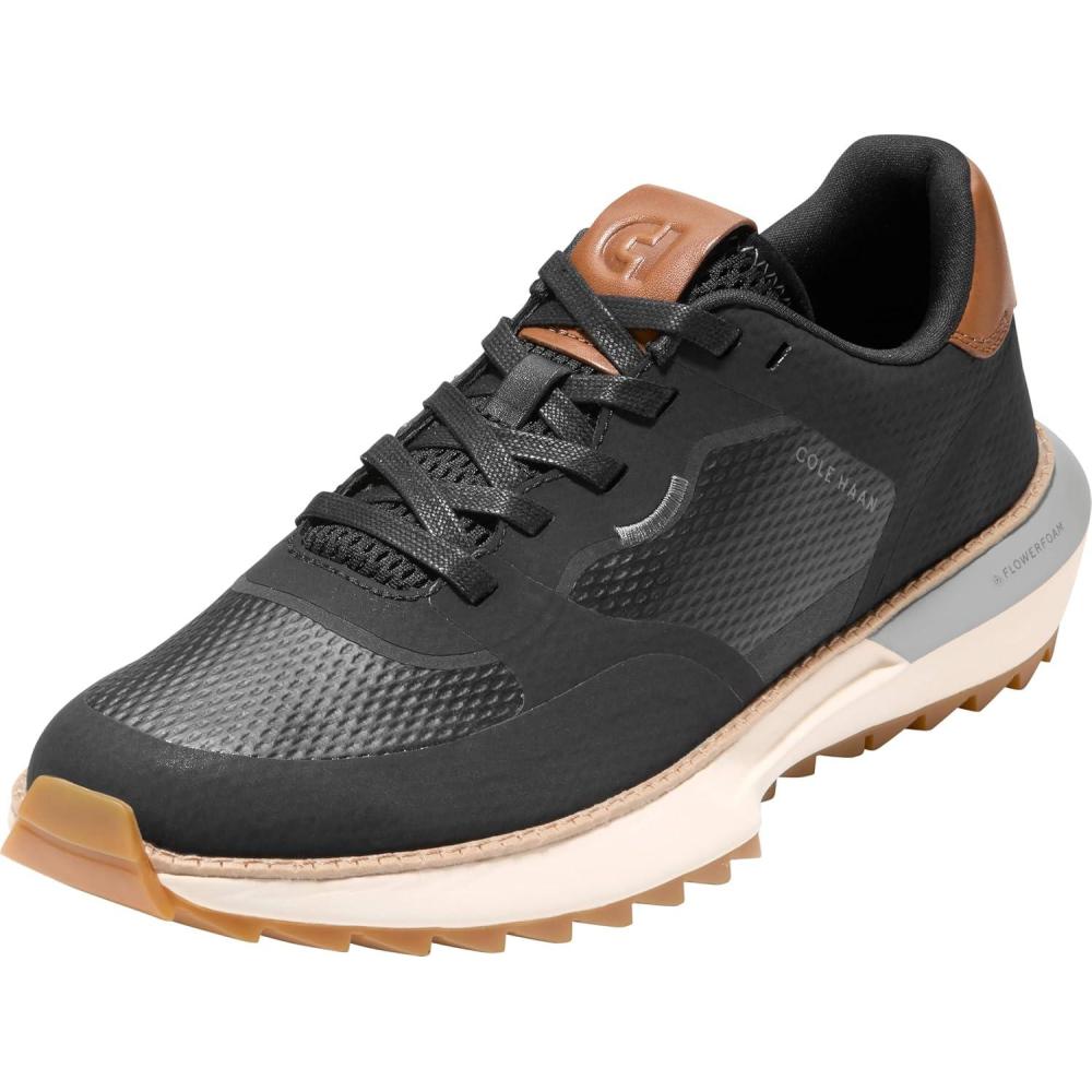 imageCole Haan Mens Grandpro Ashland 2 Golf SneakerBlkNew Caramel