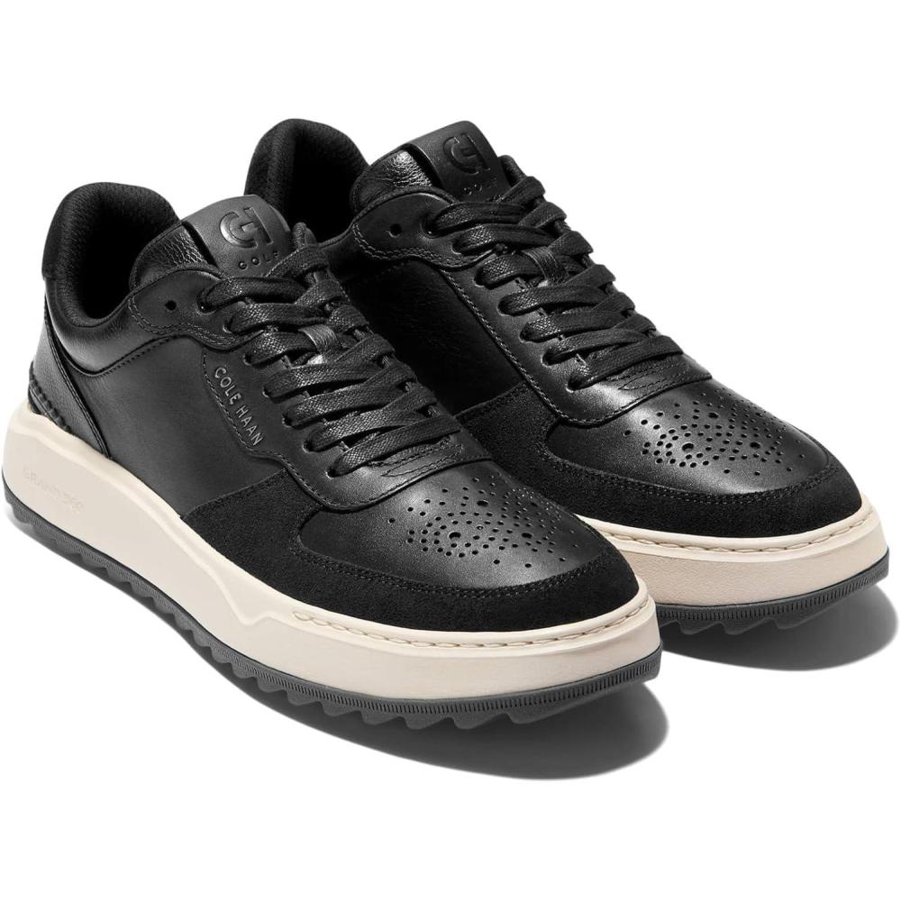 imageCole Haan Mens Grandpro Crossover Golf SneakerBlackIvory