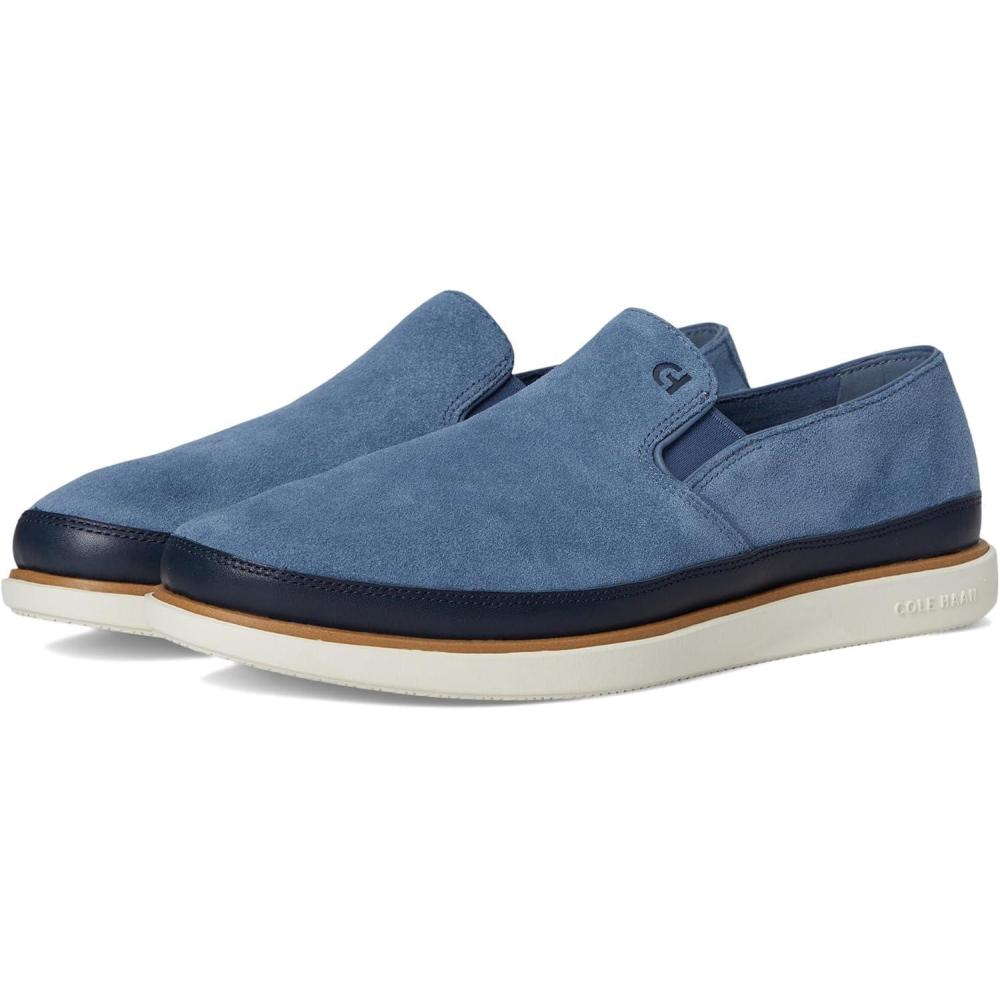 imageCole Haan Mens Grandpro Strawspoint Twin Gore LoaferBlueNvy BlzrIvry