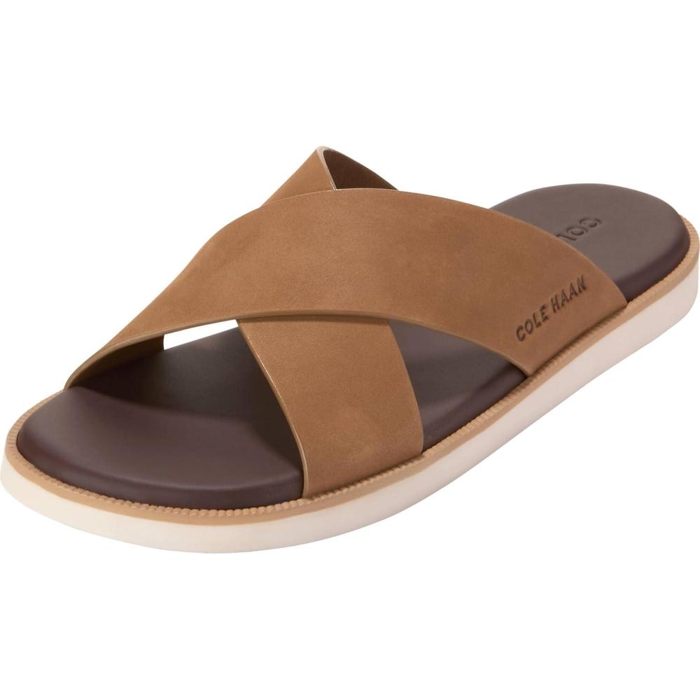 imageCole Haan Mens Nantucket Cross Strap SandalGldn Toffee Nbk