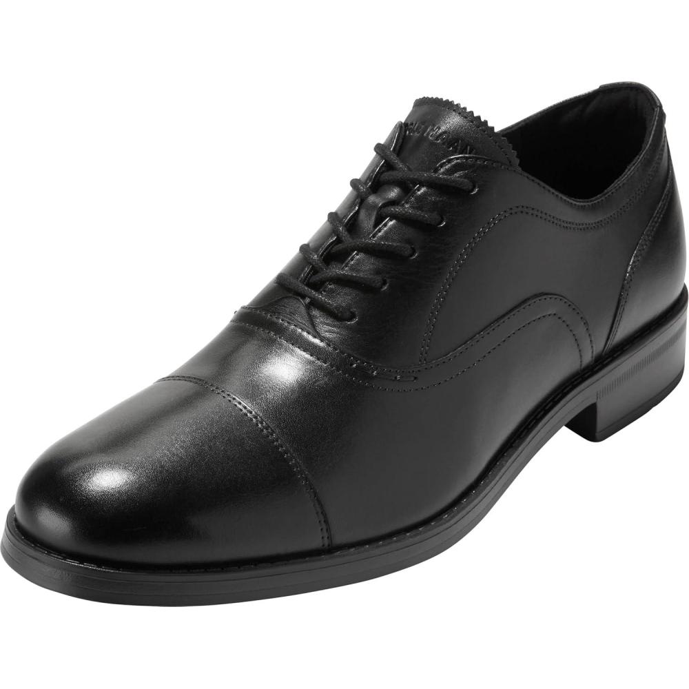 imageCole Haan Mens Newmark Grand Cap Toe OxfordsBlackBlack