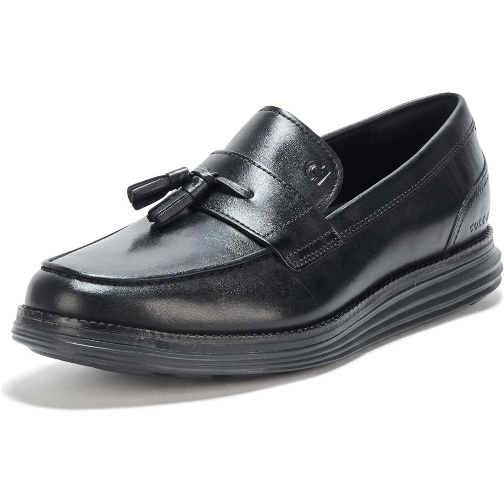 imageCole Haan Mens Original Grand Meridian Tassel LoafersBlackBlackBlack