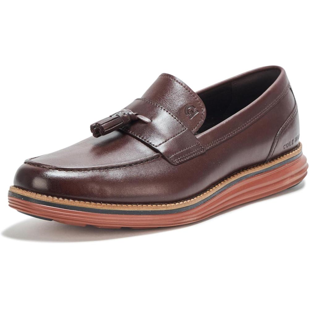 imageCole Haan Mens Original Grand Meridian Tassel LoafersDk ChocBrwnBlck