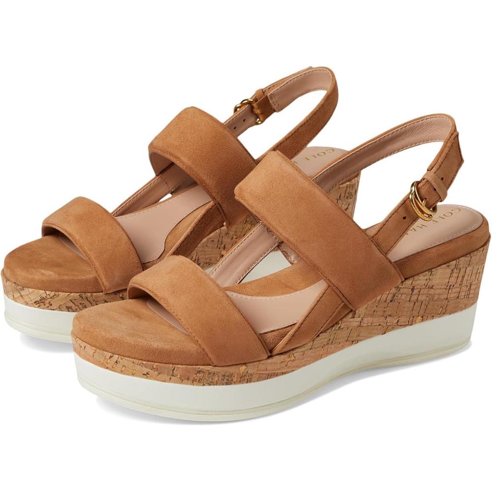 imageCole Haan Womens Aislin Wedge SandalCh Dk Caramel Sde