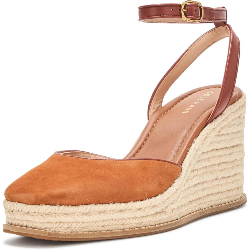 imageCole Haan Womens Cloudfeel Kyra Espadrille Wedges PumpCh British Tan Sde