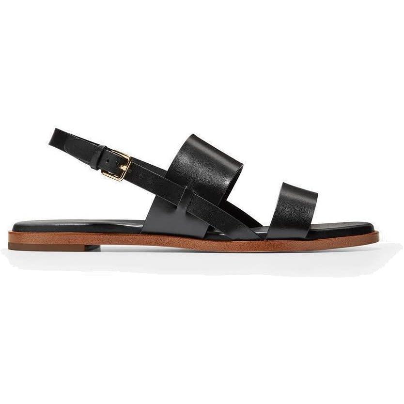 imageCole Haan Womens Flynn Flatt Sandals FlatBlack Leather