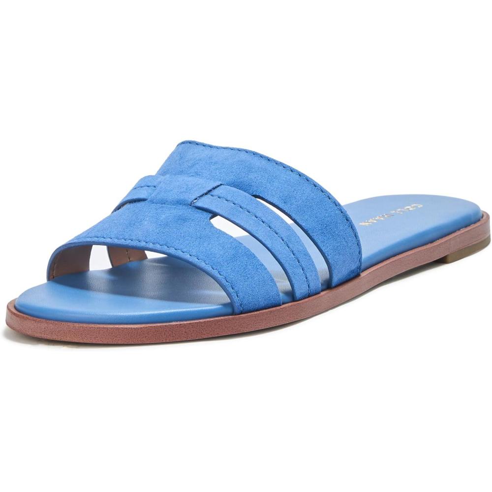 imageCole Haan Womens Flynn Slotted Slides SandalDutch Blue Sde
