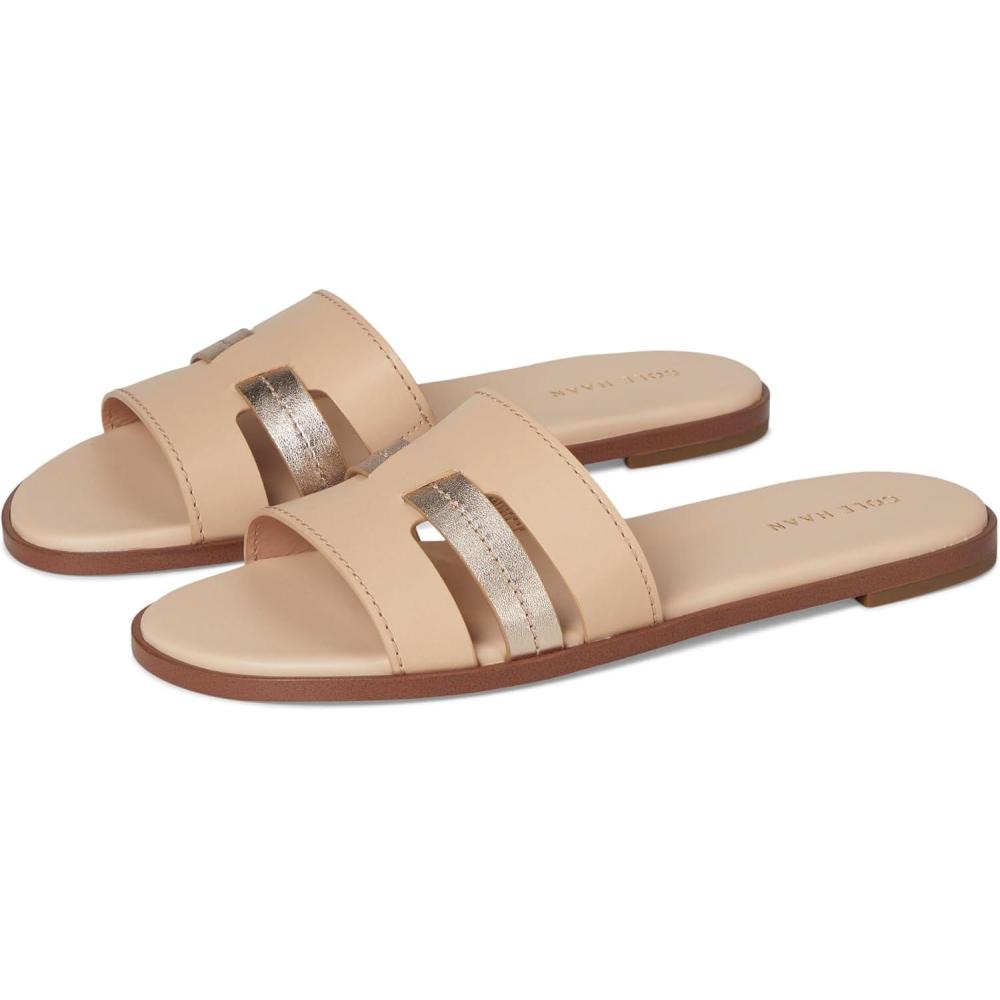 imageCole Haan Womens Flynn Slotted Slides SandalPorcelainRose Gld