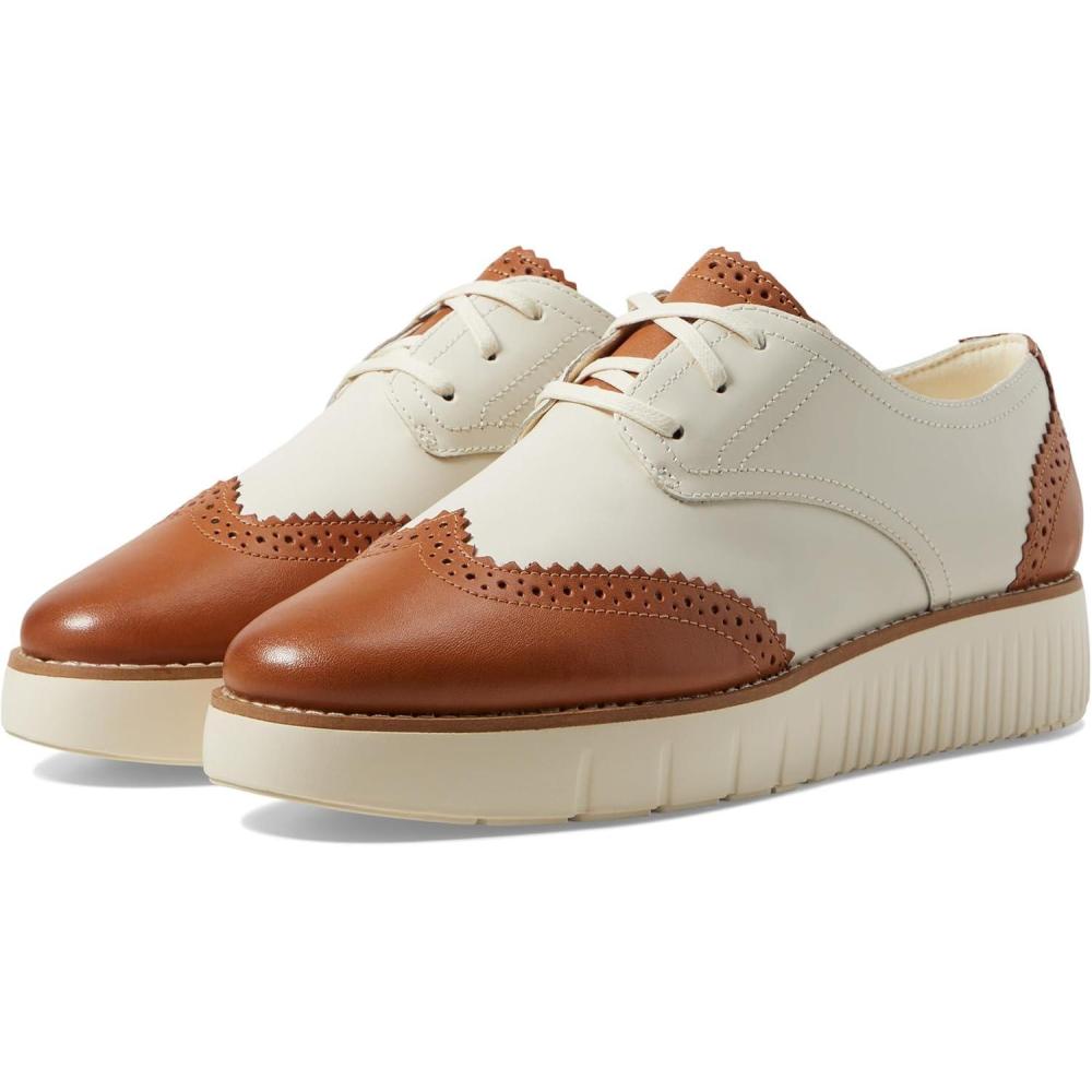 imageCole Haan Womens Grand City Platform OxfordsDk CaramelIvory