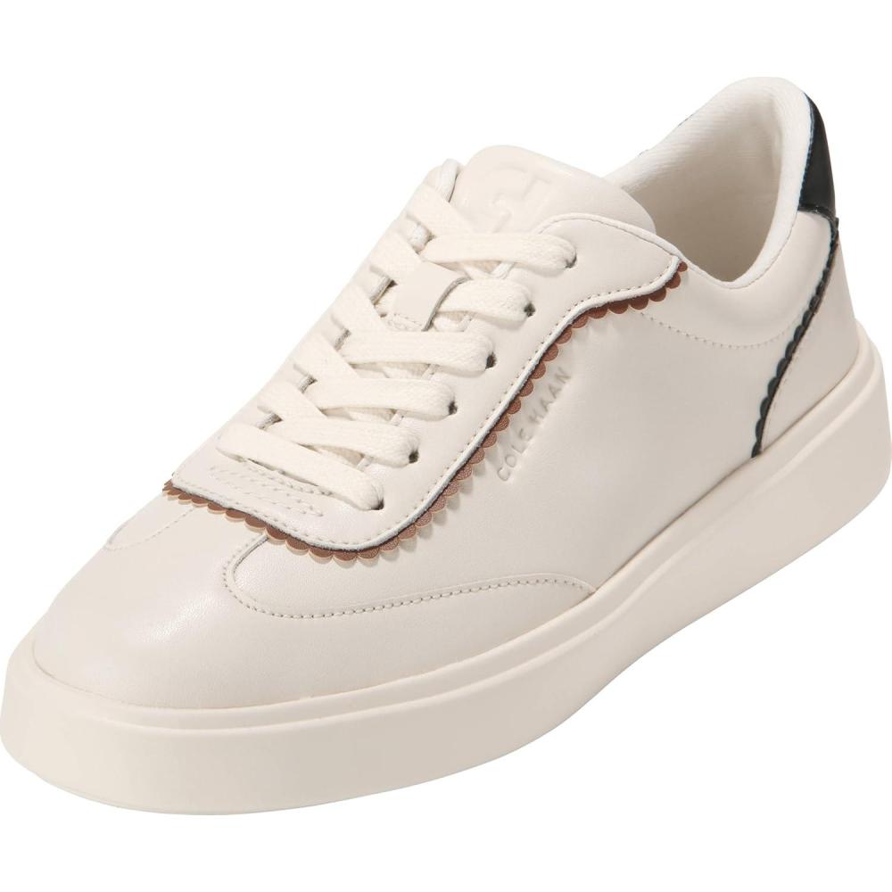 imageCole Haan Womens Grand Crosscourt Arlowe SneakersIvoryBlack Ltr
