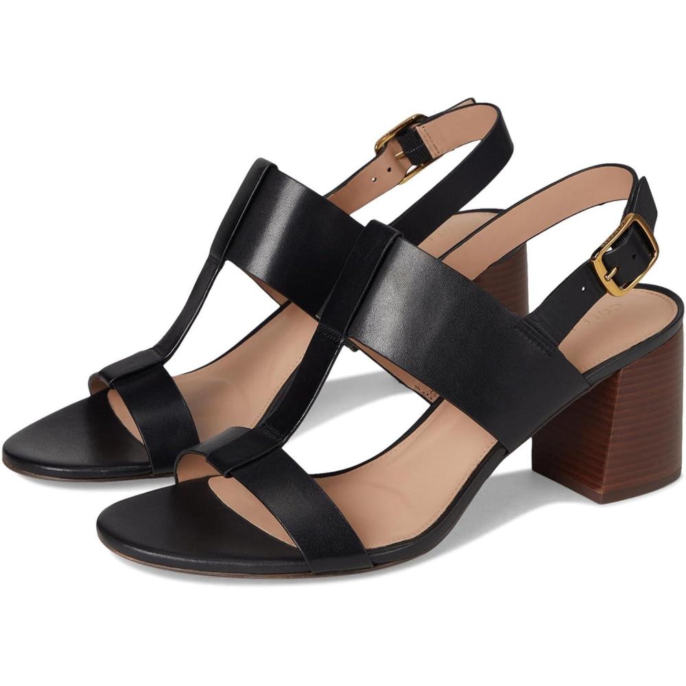 imageCole Haan Womens Josie TStrap SandalsBlack Ltr