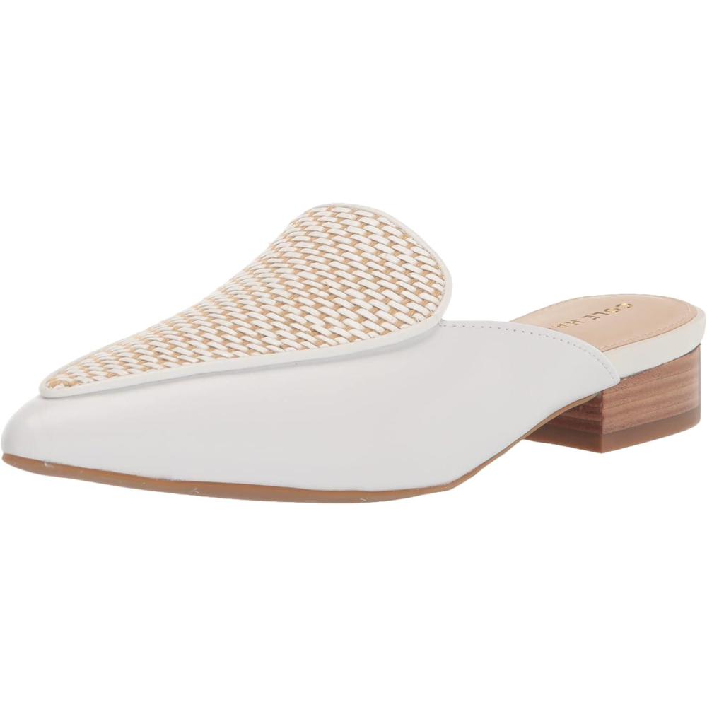 imageCole Haan Womens Lunar Harp Sport Lace SlipOn Fashion SneakerIvory LeatherRaffiaLight Natural StackMedium Gum Outsole