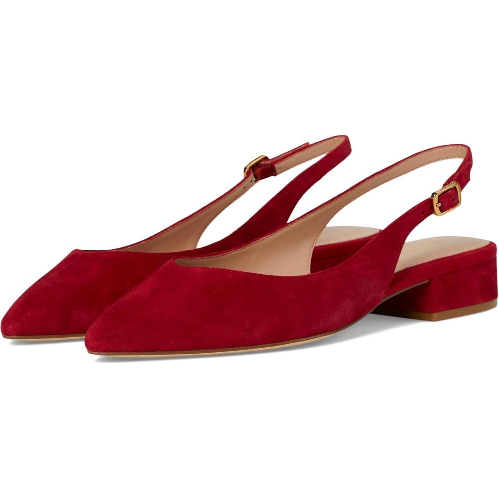 imageCole Haan Womens Mazie Slingback Flat Mary JaneRio Red Suede