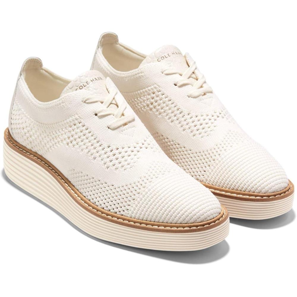 imageCole Haan Womens Original Grand Platform Stitchlite OxfordIvory KntCroc Prt