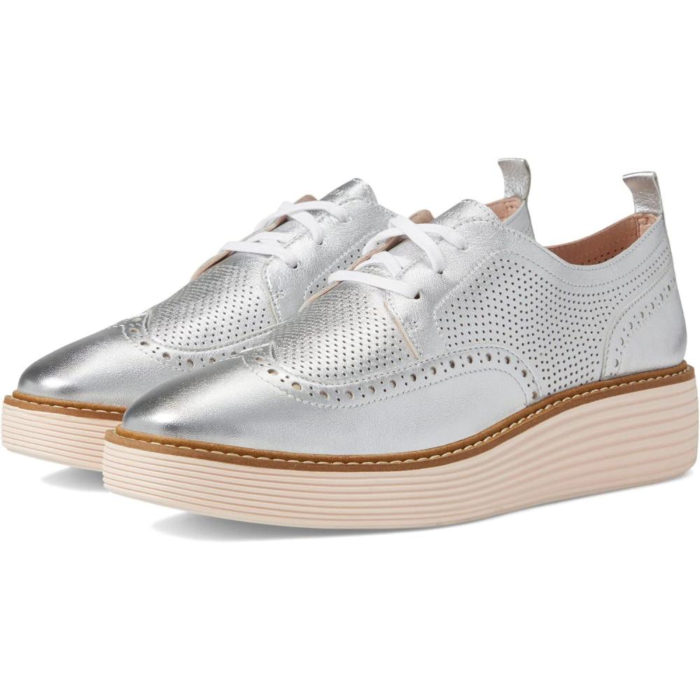 imageCole Haan Womens Originalgrand Platform Wing Tip OxfordSilver TalcaRose Smoke