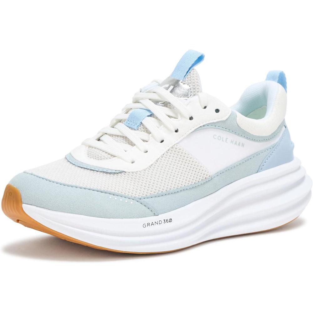 imageCole Haan Womens Originalgrand Quadstreak Runners SneakerOpt WhiteSkyway