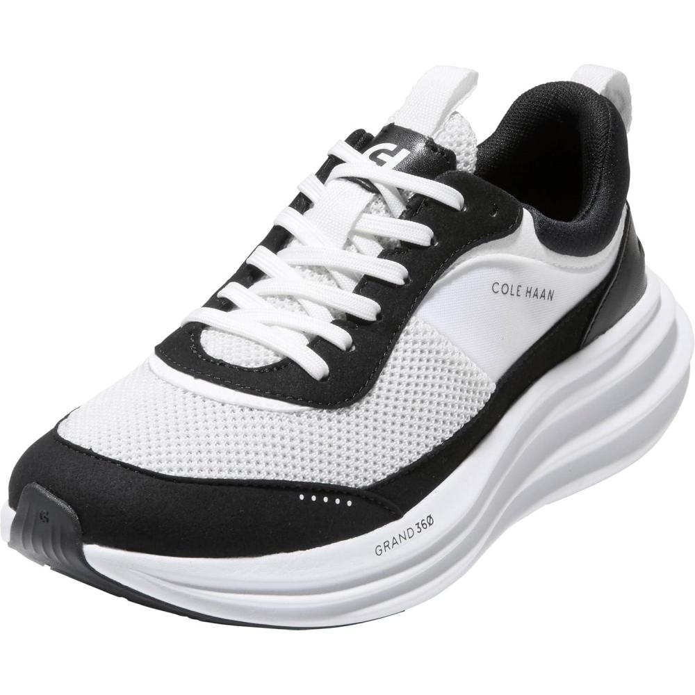 imageCole Haan Womens Originalgrand Quadstreak Runners SneakerWhiteBlackWhite