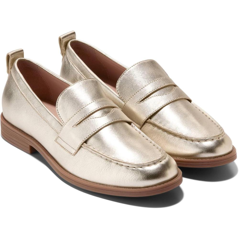 imageCole Haan Womens Stassi Penny LoafersSoft Gold Leather