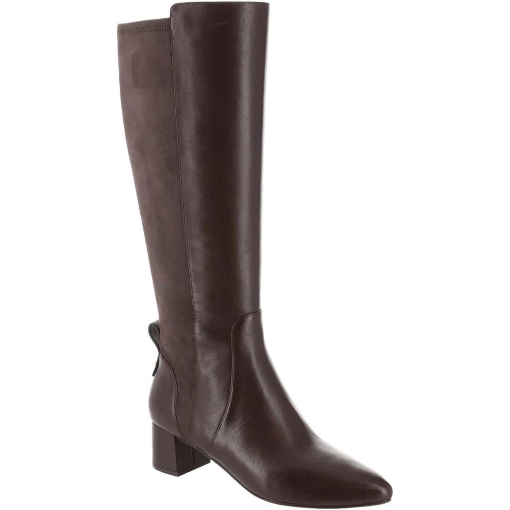 imageCole Haan Womens The Goto Block Heel Tall Boot 45mm FashionCh Madeira Brwn Lt