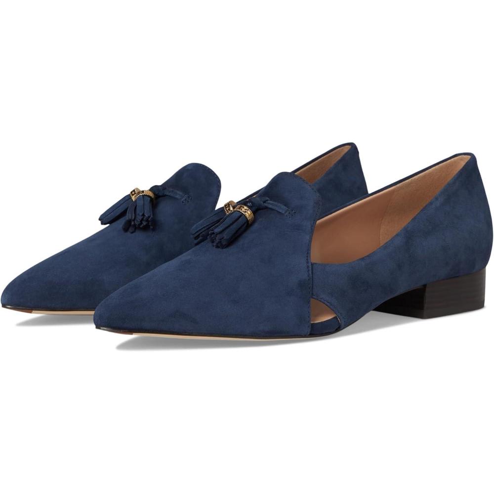 imageCole Haan Womens Vanya Tassel Flat LoaferNavy Blazer Suede